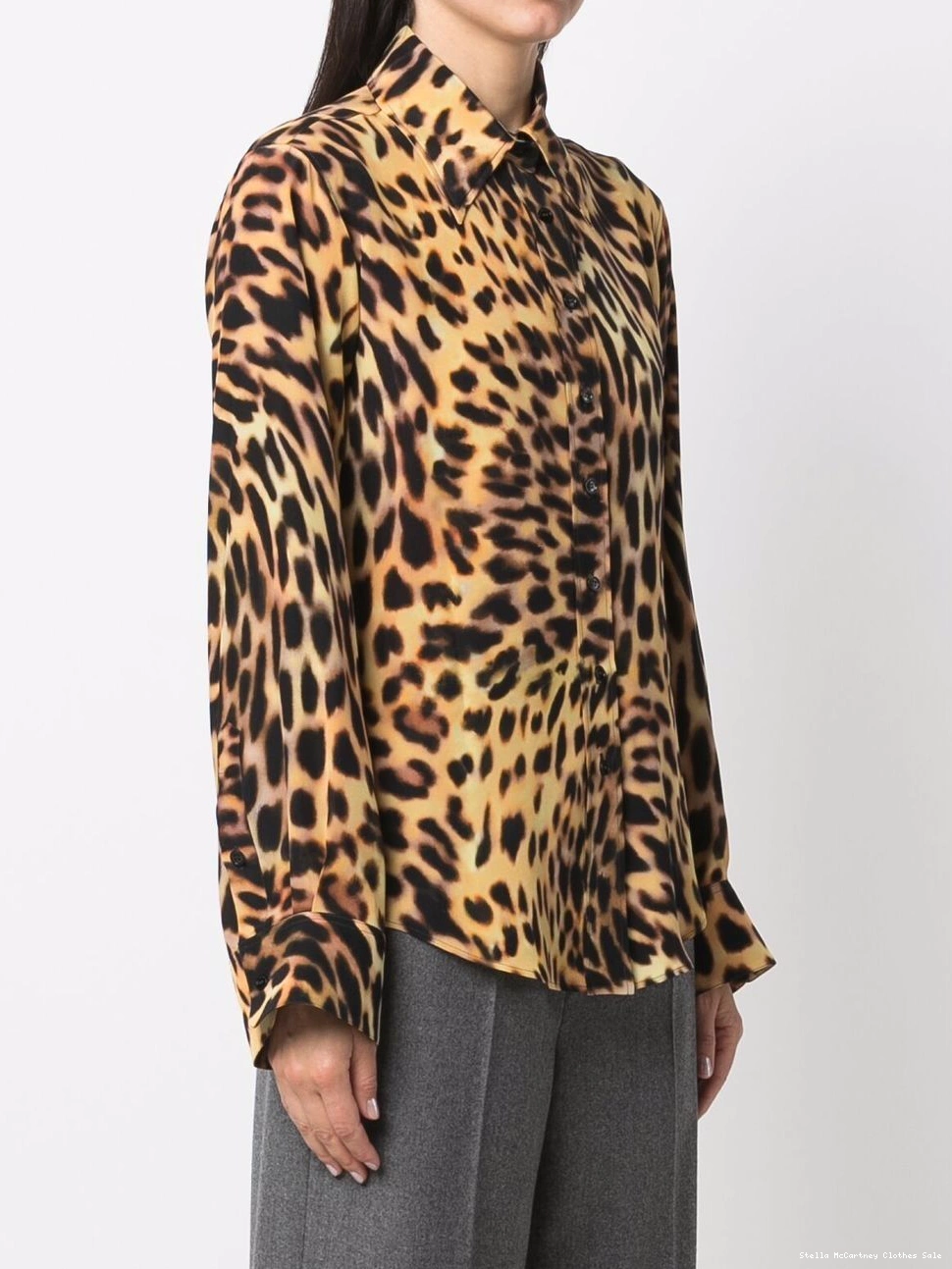 Cheap all-over McCartney Stella leopard-print Women shirt 0710